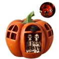 thumbnail image 1 of Yuarrent Calabaza de Halloween Linterna No deslumbrante Decoración Bar Casa embrujada Decoración Accesorios Moda Fantasma Festival Decoración LED Iluminación navideña 2 piezas Yuarrent HA027989-01, 1 of 1