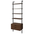 thumbnail image 4 of Wens Wall Mounted Bookcase Unit, 4 Shelves, 2 Drawers, Black Brown, 4 of 5