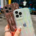 thumbnail image 6 of Water Ripple Pattern Case for iPhone 15 Pro Max Soft TPU Shockproof Camera Protective Back Cover for Women Girl Curly Wave Frame Phone Case for iPhone 15 Pro Max 6.7 Inch Light Pink, 6 of 13