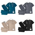 thumbnail image 2 of ComfortMax V-neck Double-layer Pocket Scrub for Doctors, Ultra Quick-dry for Busy Shifts, 2 of 7
