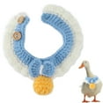 thumbnail image 4 of Pet Duck Collar, Wool Material Pet Duck Neckerchief Exquisite Workmanship Adjustable  For Duck And Goose Pink,Light Blue, 4 of 8