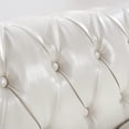 thumbnail image 6 of Holaki 85" Chesterfield Fabric 3 Seater Couch+39" Single Chair Set Furniture,Upholstered Sofa with Tufted Back,Roll Arm Classic Chesterfield Settee Couches for Living Room,Office, 6 of 9