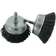 thumbnail image 4 of 3 Inch Abrasive Wire Nylon Cup Brush for Drill,Grit 80 with 1/4" Shank (Pack of 2, Grey), 4 of 8
