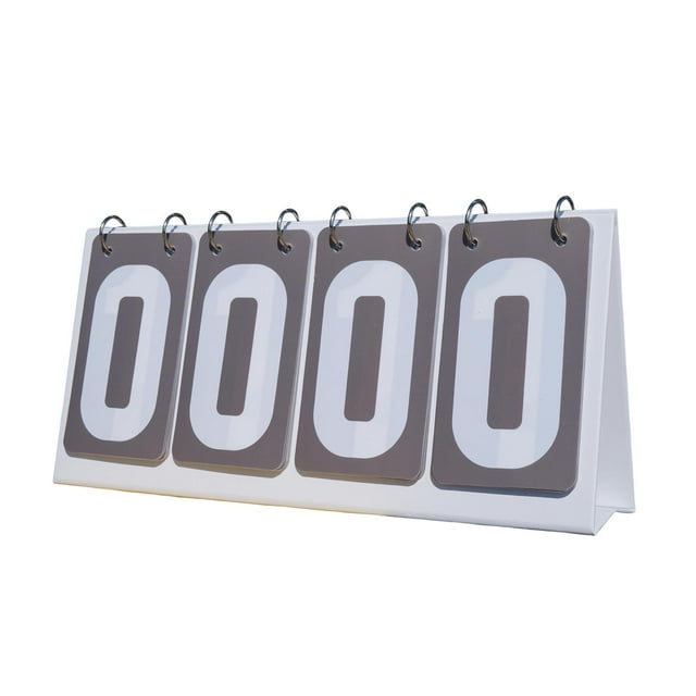 braveheart Tableau de Score de Sport Flip Numéro Tableau de Score Jaune Tennis Table Soccer Basketball Gris 355x160mm