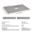 thumbnail image 3 of KFFKFF Waterproofing Shower Curb Tray Kit 48"x72" w/ Central Drain Thickened, 3 of 8