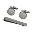 thumbnail image 1 of Uxcell Gemelos, Clip de Corbata Inicial y Conjunto de Gemelos para Hombres Clásico de Cobre, Letra G (Negro), 1 of 6