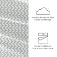 thumbnail image 5 of Noble Linens 4 Piece Pattern Microfiber Bed Sheets Set, Light Gray Puffed Chevron, King, 5 of 12