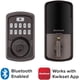 thumbnail image 2 of Cerradura de puerta Deadbolt Kwikset 99420-002 Aura Bluetooth programable con seguridad SmartKey bronce veneciano, 2 of 16