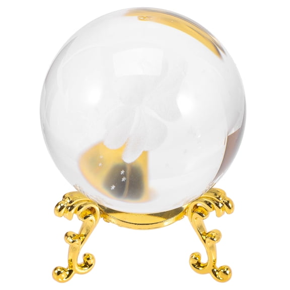GOOHOCHY Decorative Crystal Sphere Ball with Stand Ornament Crystals Office