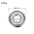 thumbnail image 2 of 6203-2Z Deep Groove Ball Bearing,17 x 40 x 12mm C3 Double Metal Shielded Chrome Steel Bearings,Silver Tone,2 Pack, 2 of 5