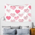 thumbnail image 2 of ZNDUO Pink Watercolor Heart Tapestry, Wall Tapestries for Bedroom, 60 x 40 inch, 2 of 8