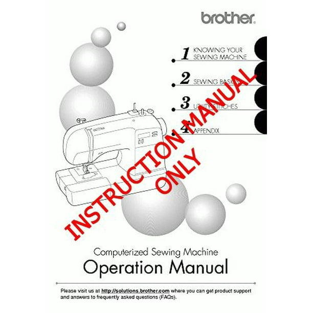 Brother SB700T Sewing Machine Owners Instruction Manual - Walmart.com
