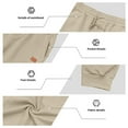 thumbnail image 2 of Ceisia Men Solid Color Corduroy Straight Leg Pants Elastic Waist Drawstring Gift Casual Trousers, 2 of 7