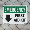 thumbnail image 4 of First Aid Kit OSHA Emergency Rigid Plastic Sign 18 Inch x 12 Inch - 5 Pack, 4 of 8