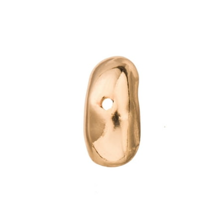 Thru Valve - Geometric Figure Oval Gold-Finished Bead Cap Fits 15x7-17x9mm Beads 15x8mm pack of 20pcs (2-Pack Value Bundle), SAVE $1