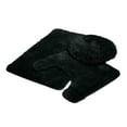 thumbnail image 4 of Mary 3 Piece Bathroom Rug Set, Luxury Soft Plush Shaggy Thick Fluffy Microfiber Bath Mat, Countour Rug, Toilet Seat Lid Cover, Non-slip Rubber Back, Floor Mats Water Absorbent, Black, 4 of 5