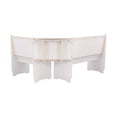 thumbnail image 2 of Pemberley Row Pine Wood White and Gray Dining Set Corner Nook Storage Seats 5 Unassembled, 2 of 19