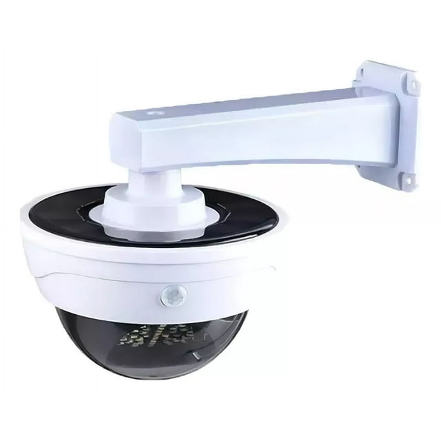 Cámara Falsa Luz Exterior Led Sensor Movimiento Solar Color Blanco