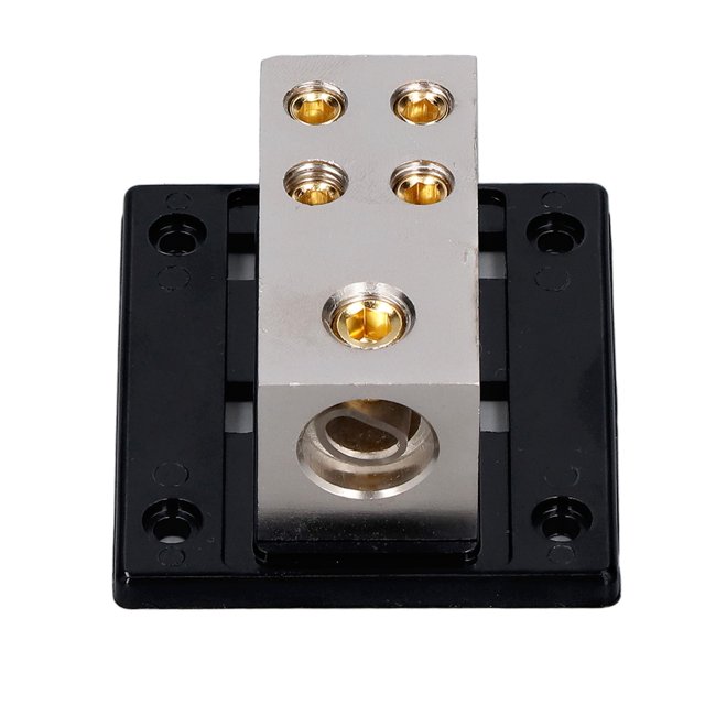 Bloque de distribución de fusibles, caja de distribución de fusibles para modificación de amplificador de audio de automóvil, portafusibles de rendimiento finamente ajustado