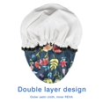 thumbnail image 4 of Shower Caps,Pioneer Flower Floral Print Pattern Waterproof Shower Cap for Women 4 Pieces,Double Reusable Hair Cover for Shower PEVA Elastic Stretch Hem, 4 of 7