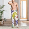 thumbnail image 6 of Lsque Cute Chameleons Print Men's Pajama Pants, Lounge Pant - Comfortable Home Wear,Elastic Waistband, Stylish Design-Large, 6 of 9