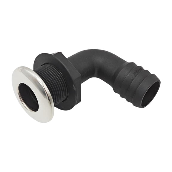 yotijay Generic 90 Degree thru Hulls Fitting Parts Hose Connection Convenient Hardware Bilge Pump through Hull for Boat Plumbing