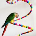 thumbnail image 4 of Cheers Multicolor Wood Beads Parrot Bouncing Cage Toy Bird Spiral Ladder Parakeet Toy, 4 of 6