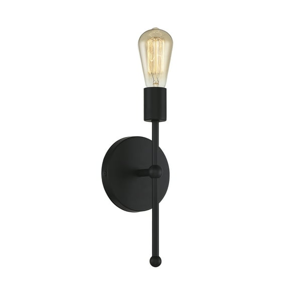 Trade Winds Lighting 1-Light Wall Sconce In Matte Black