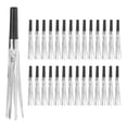 thumbnail image 1 of Uxcell 60 Pcs Silbatos de Ruido, Silbatos de Fiesta con Flecos Metálicos para Favor de Fiesta, Tono Negro/Plata, 1 of 6