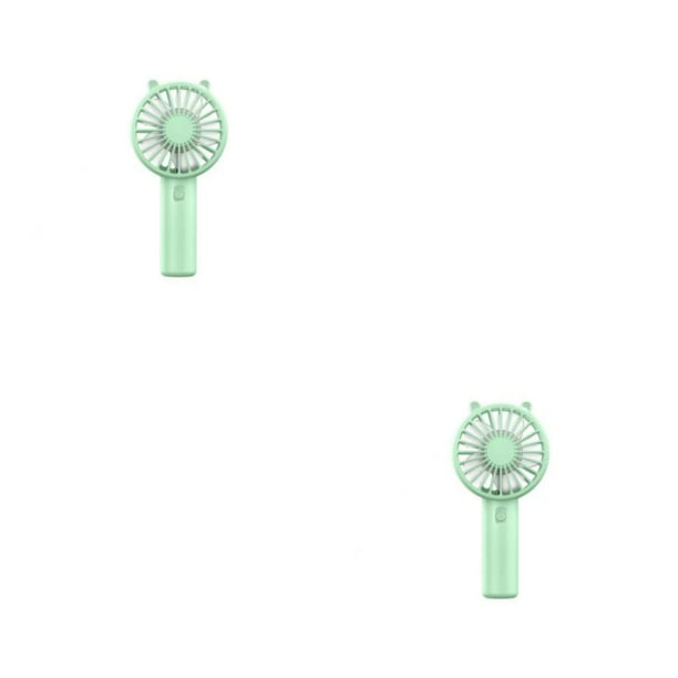 Advancent Ventilador de mano Ventiladores USB Dispositivo de enfriamiento de escritorio Pequeño maquillaje Enfriador de pestañas Mujeres Niñas Verde 2Conjunto