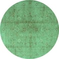 thumbnail image 1 of Ahgly Company Machine Washable Indoor Round Persian Turquoise Blue Traditional Area Rugs, 5' Round, 1 of 4