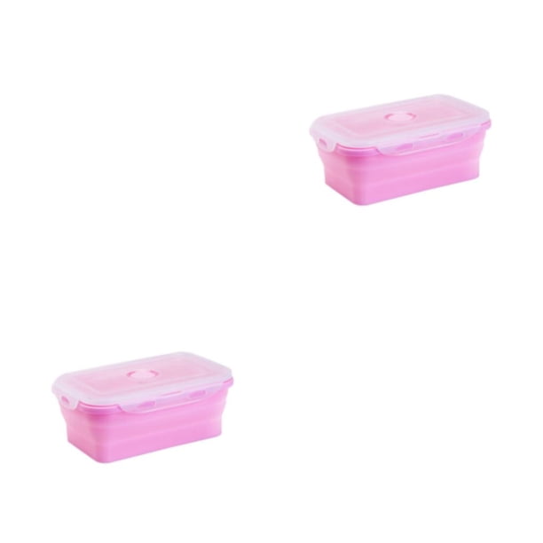 Monstrate Gel de sílice Calentamiento sin complicaciones con silicona apta para microondas con sellado fuerte y hermeticidad al agua compacto rosa 1200ml 2Conjunto