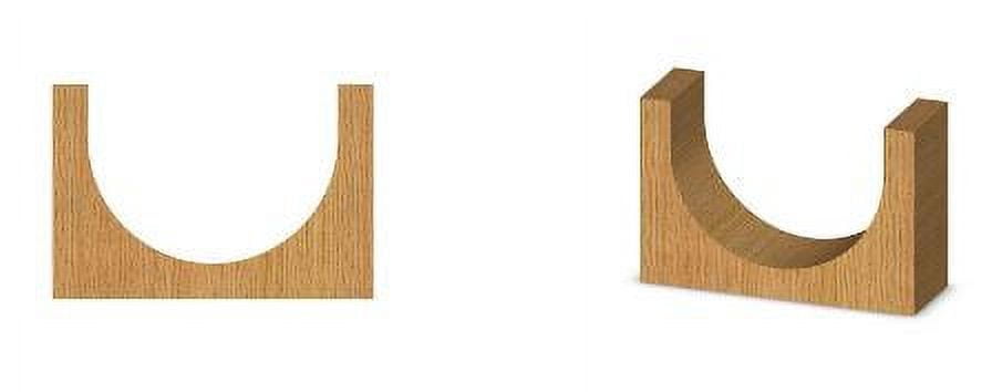 WHITESIDE MACHINE PART #1416 CARBIDE-TIP 2 FLUTE ROUND NOSE (CORE BOX) ROUTER BIT 7/8 RADIUS