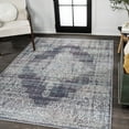 thumbnail image 3 of JONATHAN Y WASHABLE 5 x 8 Area Rug, Regis Bohemian Medallion - Purple/Cream, WSH107C-5, 3 of 8