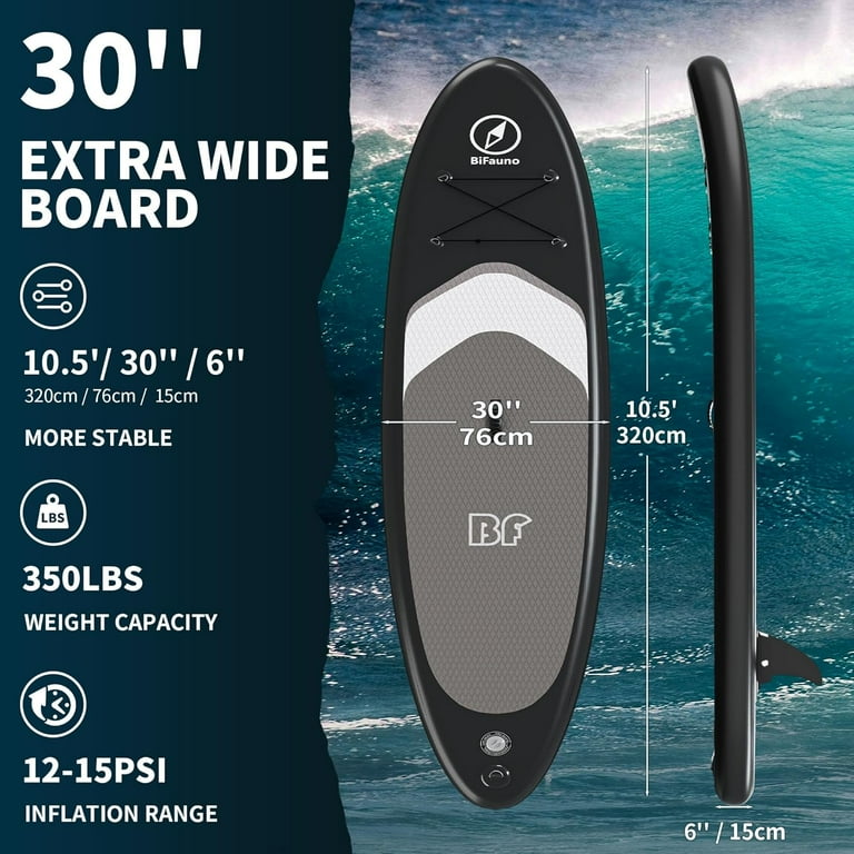 Bifanuo 10' Inflatable Stand Up Paddle Board with SUP