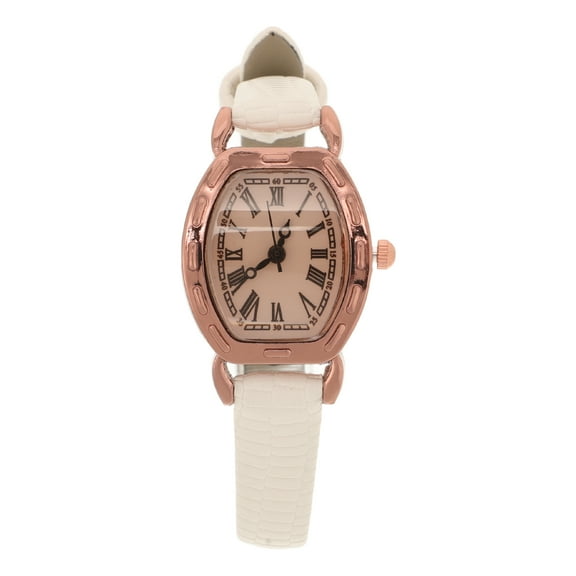 DECORNIJIA Wristwatch Women White Leather 1Set 8.3X1.1In