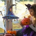 thumbnail image 6 of Halloween Moonlight Witch Hat Decor Acrylic Stained Window Hanging Sun Catcher Decor Stained Panel Hangings Wall Halloween Decor, 2D Magical Witch Hat for Halloween Décor Gift for Friends and Family, 6 of 8