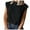 Black, variant on Womens Solid Cap Sleeve Comfy Trendy Tops Comfy Trendy Tops