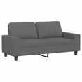 thumbnail image 2 of vidaXL 2 Piece Sofa Set Dark Grey Fabric, 2 of 4