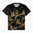 thumbnail image 6 of TOWED22 Halloween Shirts for Women Magical Halloween Shirt Cute Ghost Graphic Tees Spooky Season Casual Short Sleeve Fall Tops(Dark Gray,3XL), 6 of 9