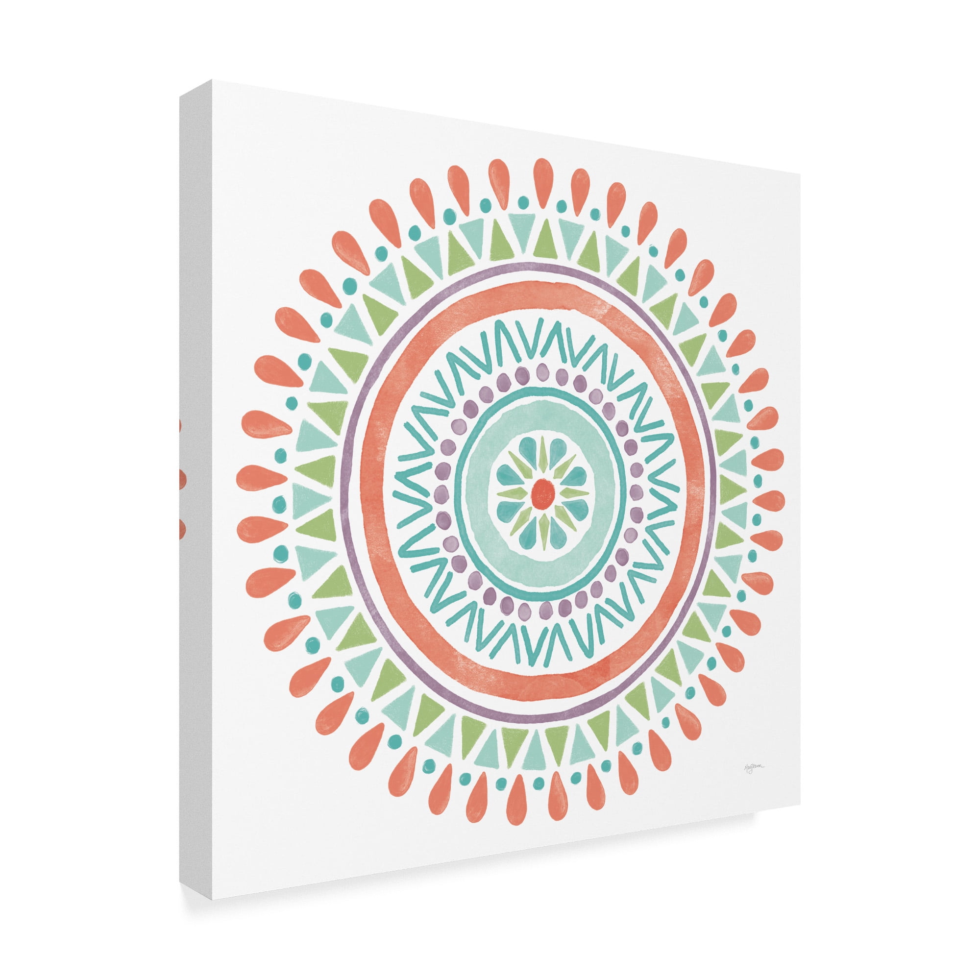 Trademark Fine Art 'Lovely Llamas Mandala I on White' Canvas Art by Mary Urban