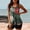 Red, variant on CALAFEBILA Two Piece Swimsuit for Women Modest Tankini Pleated Floral Print Summer Bathing Suits