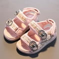 thumbnail image 2 of Viluyesy Boys' and Girls' Adjustable Sports Sandals for Kids Lightweight Beach & Outdoor Water Sandals Pink Size 2.5, 2 of 9