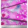 thumbnail image 3 of Soimoi Cotton Duck Fabric Rose Watercolor Print Sewing Fabric Yard 42 Inch Wide, 3 of 3