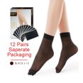 thumbnail image 6 of G&Y  9 Pairs Knee High Pantyhose with Reinforced Toe - 20D Nylon Stockings for Women, Black, 6 of 7