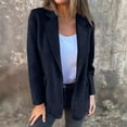 thumbnail image 2 of Women's Long Blazer Jackets Oversized Long Sleeve Lapel Work Suit with Pockets Baggy Work Casual Office Suit Jacket, 2 of 6