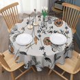 thumbnail image 3 of Pioneer Flower Floral Print Pattern Round Tablecloth 60"x60",Wrinkle Wipeable Table Cloth for Kitchen Dining Room Picnic Patio Party, 3 of 6