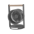 thumbnail image 3 of Ventilador de escritorio portátil, ventilador de mesa recargable por USB, altura 26,5 cm, con 4 velocidades de noche Gris oscuro, 3 of 9