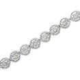 thumbnail image 4 of .925 Sterling Silver 1/2 Cttw Miracle Set Round Diamond Bezel Design Link Bracelet (I-J Color, I2-I3 Clarity) - 7.25", 4 of 8