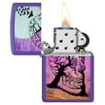 thumbnail image 2 of Zippo Skull Tree Design Purple Matte Pocket Lighter, 2 of 6